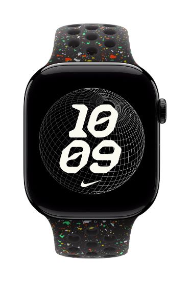 Image de Apple Bracelet Sport Nike Noir nuit 46 mm - S/M (MGC24ZM/A)
