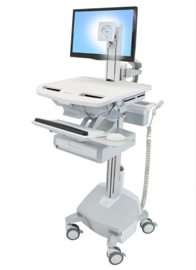 Image de Ergotron StyleView Chariots et supports multimédias - Aluminium,Gris,Blanc (SV44-1312-2)