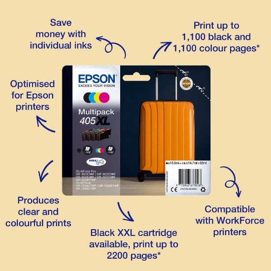 Image de Epson Singlepack Black 405XL DURABrite Ultra Ink (C13T05H14010)