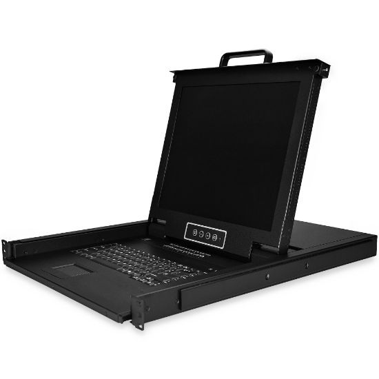 Image de StarTech.com support d'ordinateurs 43,2 cm (17") 1280 x 1024 pixels Acier Noir 1U (RKCONS1716K)