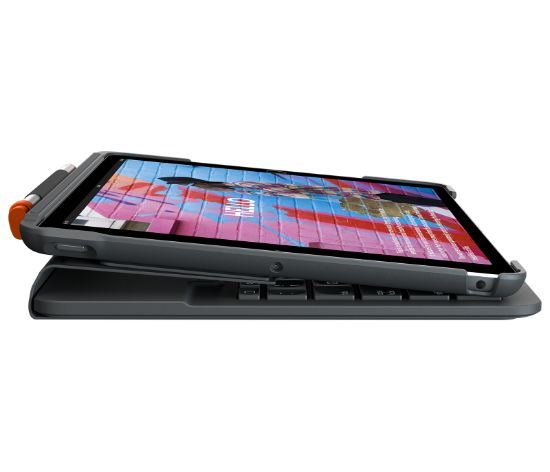 Image de Logitech Slim Folio AZERTY Français Bluetooth Graphite (920-009475)