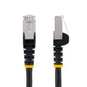 Image de StarTech.com Câble Ethernet CAT6a 2m - Low Smoke Zero Halogen (LSZH) - 10 Gigabit 500MHz 100W PoE RJ45 S/FTP Cordon de Raccordement Réseau Snagless Noir avec Décharge ... (NLBK-2M-CAT6A-PATCH)