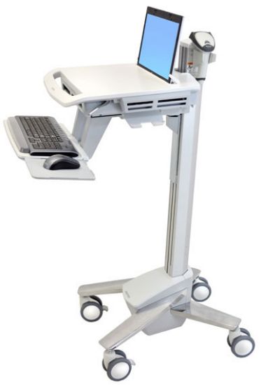 Image de Ergotron StyleView EMR Laptop Cart, SV40 Chariots et supports multimédias - Aluminium,Gris,Blanc (SV40-6100-0)