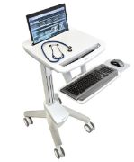 Image de Ergotron StyleView EMR Laptop Cart, SV40 Chariots et supports multimédias - Aluminium,Gris,Blanc (SV40-6100-0)