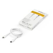 Image de StarTech.com Câble USB-C vers Lightning Blanc Robuste 1m - Câble de Charge/Synchronistation USB Type C vers Lightning Fibre Aramide - iPad/iPhone 12 Certifié Apple MFi (RUSBCLTMM1MW)
