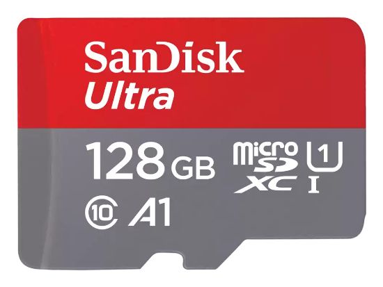 Image de Sandisk 128GB, microSDXC, UHS 1, A1, Class 10, 2pcs Mémoire flash - Gris,Rouge (SDSQUAB-128G-GN6MT)