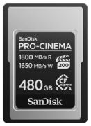 Image de Sandisk PRO-CINEMA CFexpress Type A Card - 480GB Mémoire flash - Noir,Mtallique (SDCFEA-480G-GN4NN)