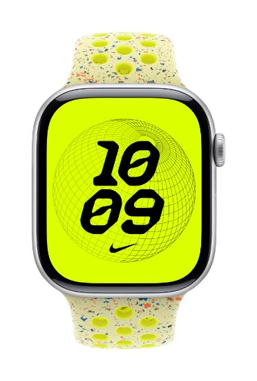 Image de Apple Bracelet Sport Nike Volt Splash 46 mm - S/M - Jaune (MGC04ZM/A)