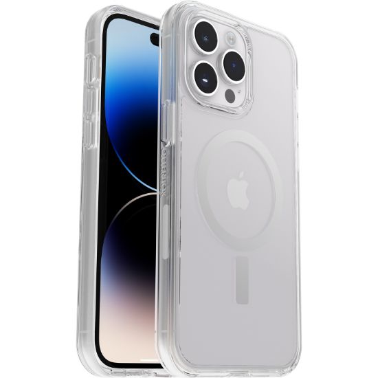 Image de OtterBox Symmetry+ Transparente Coque pour iPhone 14 Pro pour MagSafe, Antichoc, anti-chute, fine, supporte 3 x plus de chutes que la norme militaire, antimicrobien, Clear, liv ... (77-89230)