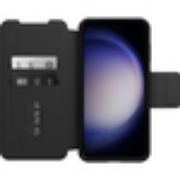 Image de OtterBox Strada Coque pour Galaxy S23+ , Antichoc, anti-chute, cuir de qualité, 2 porte-cartes, supporte 3 x plus de chutes que la norme militaire, Noir (77-91179)