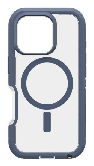 Image de OtterBox Defender Series XT Clear pour MagSafe pour iPhone 16 Pro, Mountain Storm - Bleu,Transparent (77-96120)