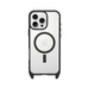 Image de OtterBox React Necklace Series pour MagSafe pour iPhone 16 Pro Max, Black Crystal - Noir,Transparent (77-96836)