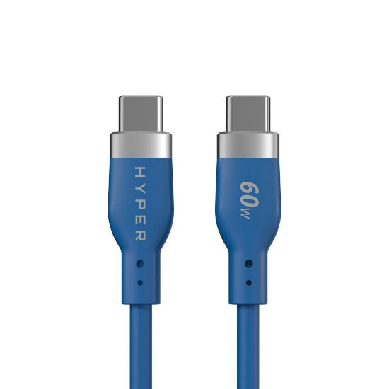 Image de Targus HyperJuice Flex câble USB USB 2.0 1,5 m USB C 0,48 Gbit/s 60 W Bleu (HJ4011BUGL)