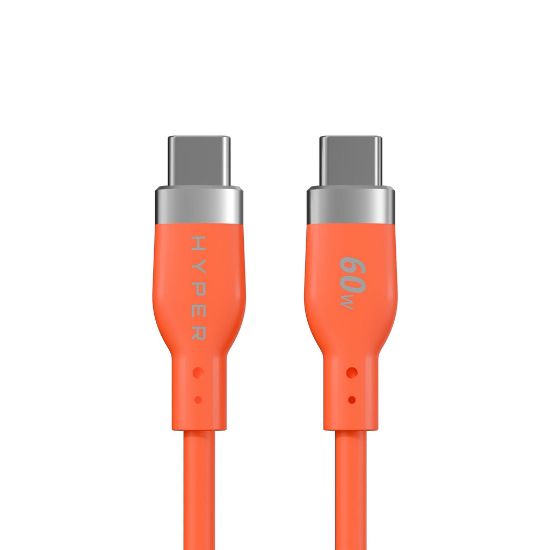 Image de Targus HyperJuice Flex câble USB USB 2.0 1,5 m USB C 0,48 Gbit/s 60 W Orange (HJ4011OGGL)