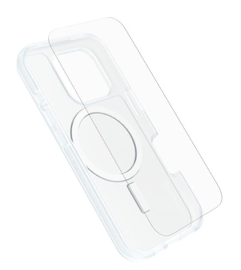 Image de OtterBox React Series for MagSafe + Glass pour Apple iPhone 16 Pro, Transparente (78-81447)