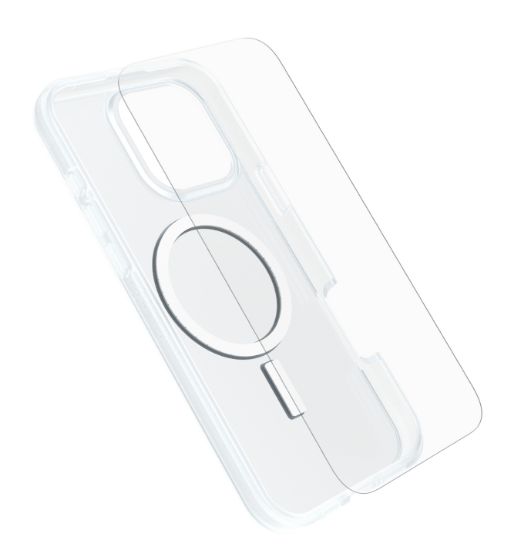 Image de OtterBox React Series for MagSafe + Glass pour Apple iPhone 16 Pro Max, Transparente (78-81448)