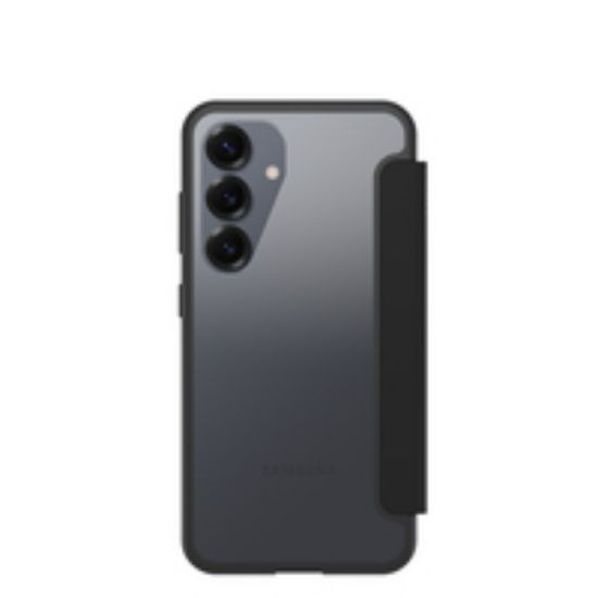 Image de OtterBox React Folio Series pour Samsung Galaxy S25, transparente/noir - produits livrés sans emballage - Transparent,Noir (77-97830)