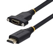 Image de StarTech.com Câble HDMI pour Panneau de 2m (6ft), Extension HDMI Haute Vitesse sur Panneau, 4K 60Hz/1440p 144Hz, Adaptateur HDMI Mâle vers Femelle sur Panneau (HDMI2PNLFM-2M)