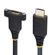 Image de StarTech.com Câble HDMI pour Panneau de 2m (6ft), Extension HDMI Haute Vitesse sur Panneau, 4K 60Hz/1440p 144Hz, Adaptateur HDMI Mâle vers Femelle sur Panneau (HDMI2PNLFM-2M)