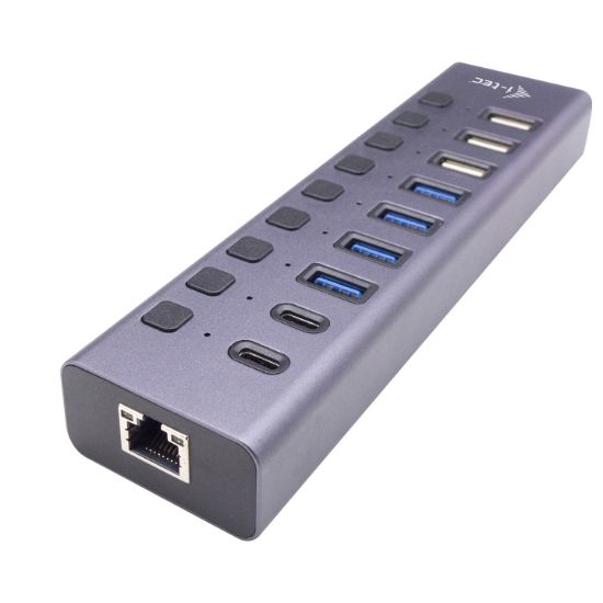 Image de i-tec USB-A/USB-C Charging HUB 9port with LAN + Power Adapter 60 W (CACHARGEHUB9LAN)