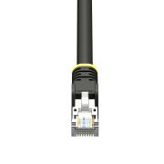 Image de StarTech.com Câble Ethernet Extérieur Cat6A Noir de 2m, Connecteur RJ45 Anti-Accrochage, S/FTP, Cuivre Nu pur 23 AWG, 500 MHz, Cordon de Raccordement Blindé Adapté à une U ... (C6APATCHUV2MBK)