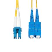 Image de StarTech.com Câble à Fibre Optique Monomode Duplex OS2 de 8m, Connecteurs LC vers SC (UPC), 9/125 µm, 100G, Insensible à la Courbure, Faible Perte d'Insertion - Câble de Ra ... (SMLCSC-OS2-8M)