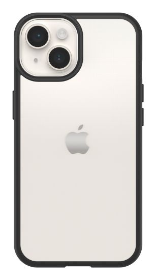Image de OtterBox React Série Coque pour iPhone 14 Plus, Antichoc, anti-chute, ultra-mince, protection fine, testé selon les normes militaires, Antimicrobien, Black Crystal, livré sans ... (77-88875)
