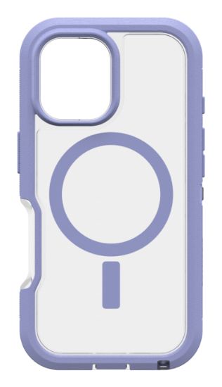 Image de OtterBox Defender Series XT Clear pour MagSafe pour Apple iPhone 16, Lavander Haze - Lavande,Transparent (77-96062)
