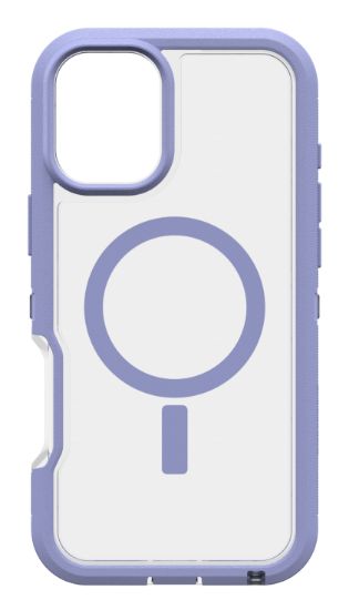 Image de OtterBox Defender Series XT Clear pour MagSafe pour Apple iPhone 16 Plus, Lavander Haze - Lavande,Transparent (77-96050)