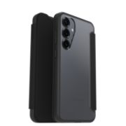 Image de OtterBox React Folio Series pour Samsung Galaxy S25+, transparente/noir - produits livrés sans emballage - Transparent,Noir (77-97832)