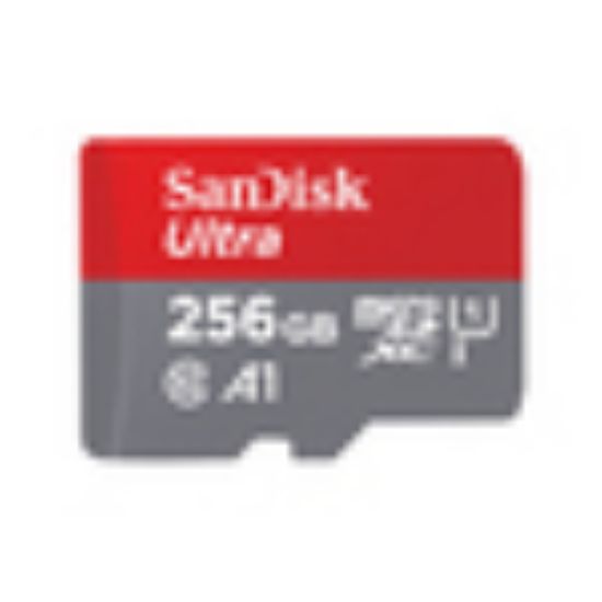 Image de SanDisk Ultra microSD Mémoire flash - Gris,Rouge (SDSQUNR-256G-GN6TA)