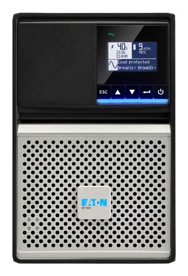 Image de Eaton 5P Gen2 UPS, 850 VA, 680 W, Input: C14, Outputs: (6) C13, Tower Onduleur - Noir, argent (5P850IG2)