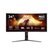Image de AOC G4 écran plat de PC 86,4 cm (34") 3440 x 1440 pixels UltraWide Quad HD LCD Noir, Rouge (CU34G4CAP)