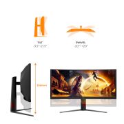 Image de AOC G4 écran plat de PC 86,4 cm (34") 3440 x 1440 pixels UltraWide Quad HD LCD Noir, Rouge (CU34G4CAP)
