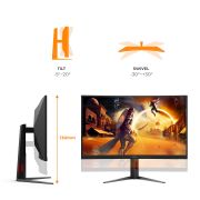 Image de AOC G4 écran plat de PC 68,6 cm (27") 2560 x 1440 pixels Quad HD LCD Noir, Rouge (CQ27G4Z2P)