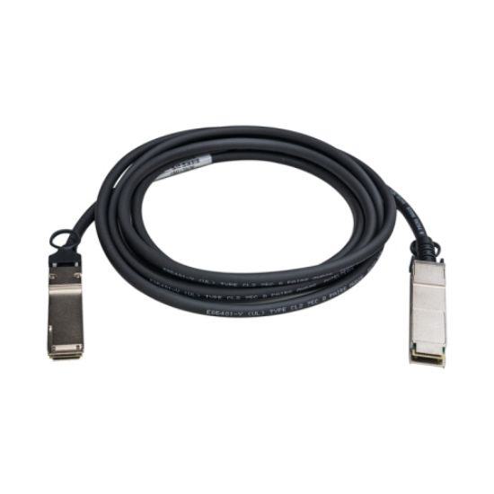 Image de QNAP câble InfiniBand et à fibres optiques 3 m QSFP+ Noir (CAB-NIC40G30M-QSFP)