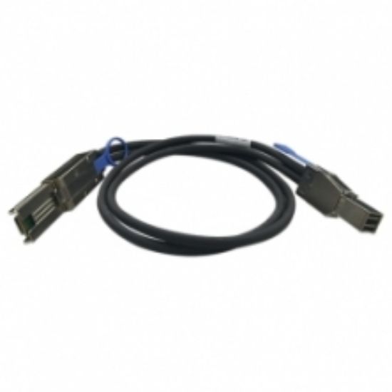 Image de QNAP câble Serial Attached SCSI (SAS) 2 m Noir, Métallique (CAB-SAS20M-8644-8088)