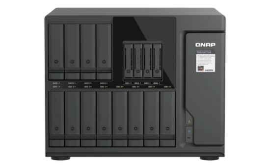 Image de QNAP serveur de stockage NAS Tower AMD Ryzen™ 5 16 Go DDR5 0 To QuTS hero Noir (TVS-H1677AX-R5-16G)