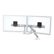 Image de Ergotron HX Series Bras bi-écrans, fixation bureau (blanc) Support d'écran (45-476-216)