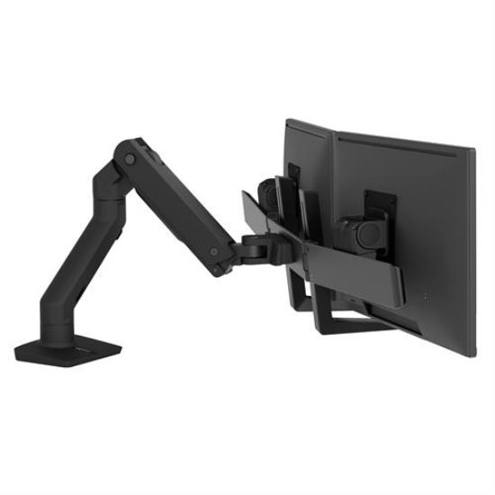 Image de Ergotron HX Series Bras bi-écrans, fixation bureau (blanc) Support d'écran - Noir (45-476-224)