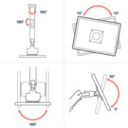 Image de Ergotron HX ARM WITH VERY HEAVY DUTY PIVOT WALL Support d'écran (45-694-216)