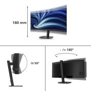 Image de Philips écran plat de PC 86,4 cm (34") 3440 x 1440 pixels Wide Quad HD LCD Noir (34B2N3500C/00)