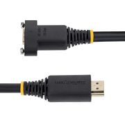 Image de StarTech.com Câble HDMI pour Panneau de 1m (3ft), Extension HDMI Haute Vitesse sur Panneau, 4K 60Hz/1440p 144Hz, Adaptateur HDMI Mâle vers Femelle sur Panneau (HDMI2PNLFM-1M)