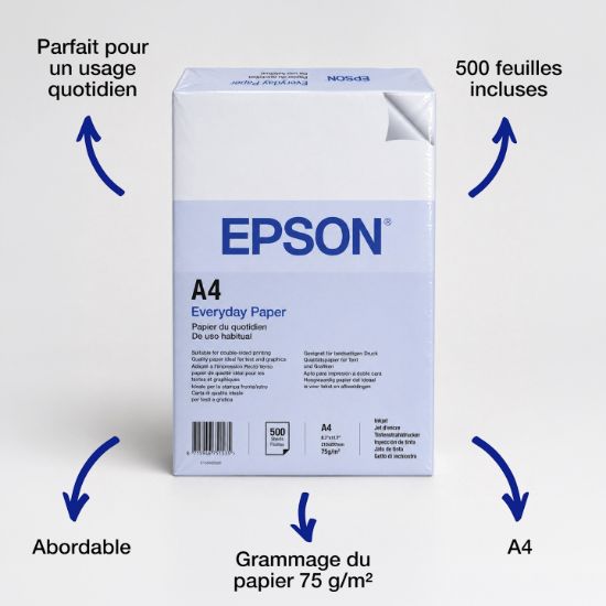 Image de Epson Everyday paper A4 75 g/m2, 500 feuilles (C13S450506)