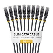 Image de StarTech.com câble de réseau Noir 1 m Cat6 U/UTP (UTP) (N6PAT100CMBKS10PK)