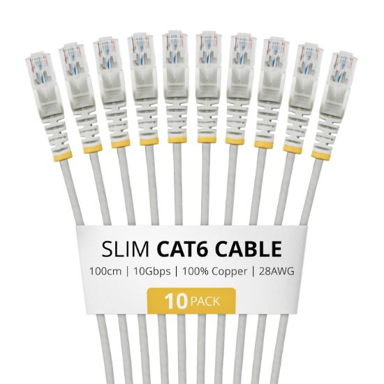 Image de StarTech.com câble de réseau Gris 1 m Cat6 U/UTP (UTP) (N6PAT100CMGRS10PK)