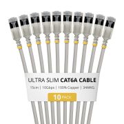 Image de StarTech.com câble de réseau Gris 0,15 m Cat6a U/FTP (STP) Rond (6ASTP34GRS15CM10PK)