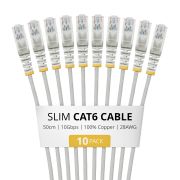 Image de StarTech.com câble de réseau Gris 0,5 m Cat6 U/UTP (UTP) (N6PAT50CMGRS10PK)