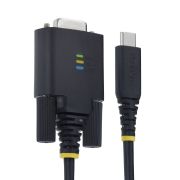 Image de StarTech.com Câble Adaptateur Série Null Modem USB-C (2m/6,6 Pi), Rétention COM, FTDI, Type-C vers Port Femelle DB9 RS232, LED d'État, Vis et Écrous DB9 Interchangea ... (1P6FFCN-USB-C-SERIAL)