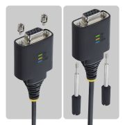Image de StarTech.com Câble Adaptateur Série Null Modem USB-C (2m/6,6 Pi), Rétention COM, FTDI, Type-C vers Port Femelle DB9 RS232, LED d'État, Vis et Écrous DB9 Interchangea ... (1P6FFCN-USB-C-SERIAL)